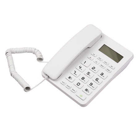 Desktop Corded Landline Phone Fixed Telephone Big Button for Elderly Seniors Phone with LCD Display Mute/ Pause/ Hold/ Flash/ Redial/ Hands Free Functions for Home Hotel Office Bank Call Center