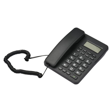 Desktop Corded Landline Phone Fixed Telephone Big Button for Elderly Seniors Phone with LCD Display Mute/ Pause/ Hold/ Flash/ Redial/ Hands Free Functions for Home Hotel Office Bank Call Center