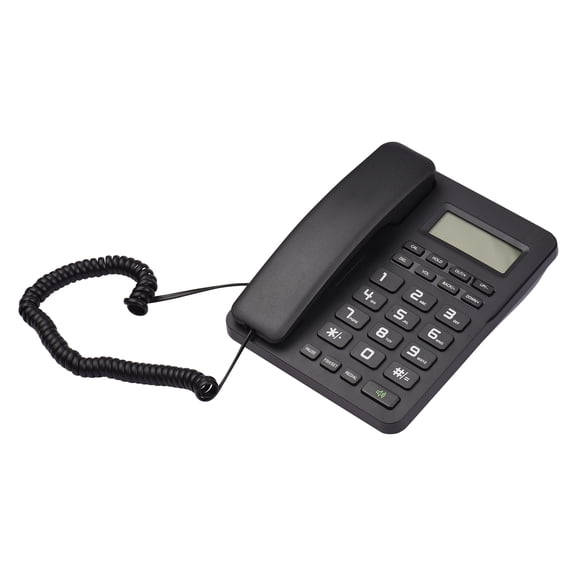 Desktop Corded Landline Phone Fixed Telephone Big Button for Elderly Seniors Phone with LCD Display Mute/ Pause/ Hold/ Flash/ Redial/ Hands Free Functions for Home Hotel Office Bank Call Center