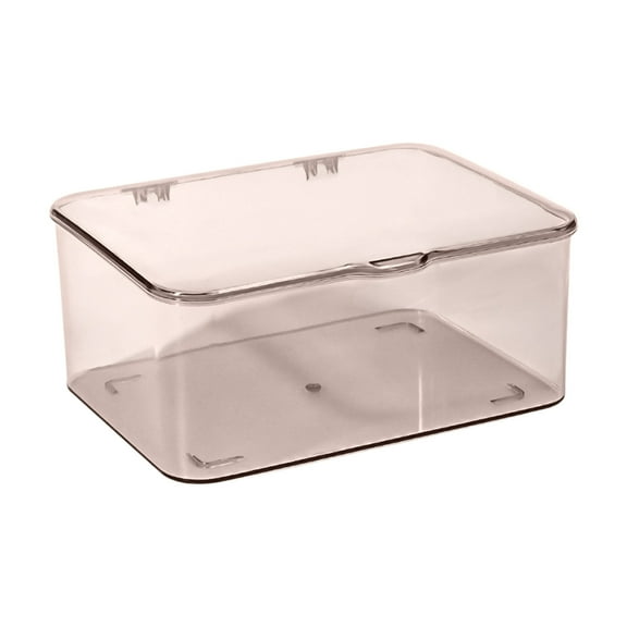 Desktop Cosmetic Organizer, Dresser Toiletries Organizer, Transparent Large Capacity Box, Mask Storage Box With Lid, Removable Lattice Organizer, Household Snack Grain Storage, Clear Plastic Case