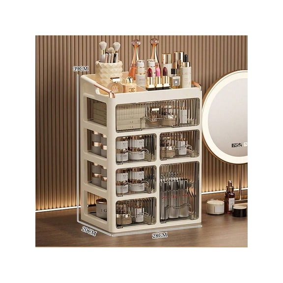 Desktop Cosmetics And Makeup Tools Storage Helper,Drawer-Style Cosmetic Storage, Box High-End Dressing Table, Lipstick Skin Care Products Desktop Storage Box Jewelry Storage Rack
