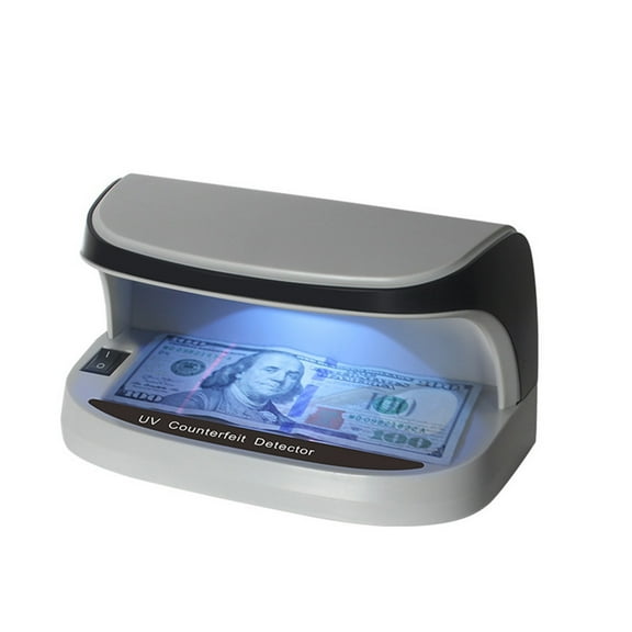 Desktop Counterfeit Bill Money Detector Portable Cash Currency Banknotes Notes Checker Support Ultraviolet UV And Magnifier ,Accurate and Fast