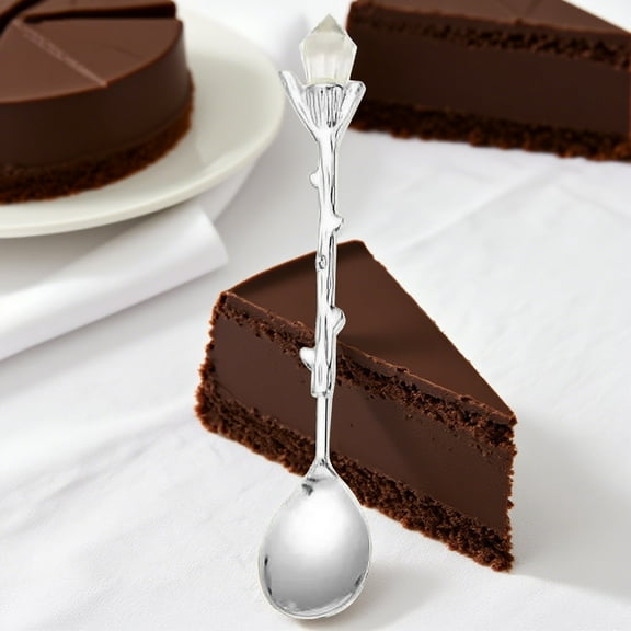 Desktop Decor Accessories-Small Desktop Ornaments,Set Of 4 Retro Coffee Tea Ice Dessert Spoon 4.6 Inch Long Branch