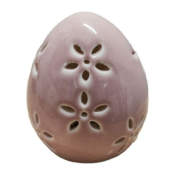 Desktop Decor,Easter Egg Figurine Egg LED Lights Lamp For Flower Hole Hollow Design Easter Home Decor Table Centerpiece Mantels Bunny Accessories Ornament