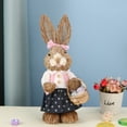 thumbnail image 1 of Desktop Decor,Easter Simulation Bunny Home Garden Bunny Decoration Creative Straw Bunny, 1 of 9