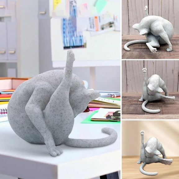 Desktop Decor,No Shame Cat Sculpture | Funny Cat Figurine Cat Figurines For Cat Lovers Cat Statues Home Decor Cat Gifts For Cat Lovers