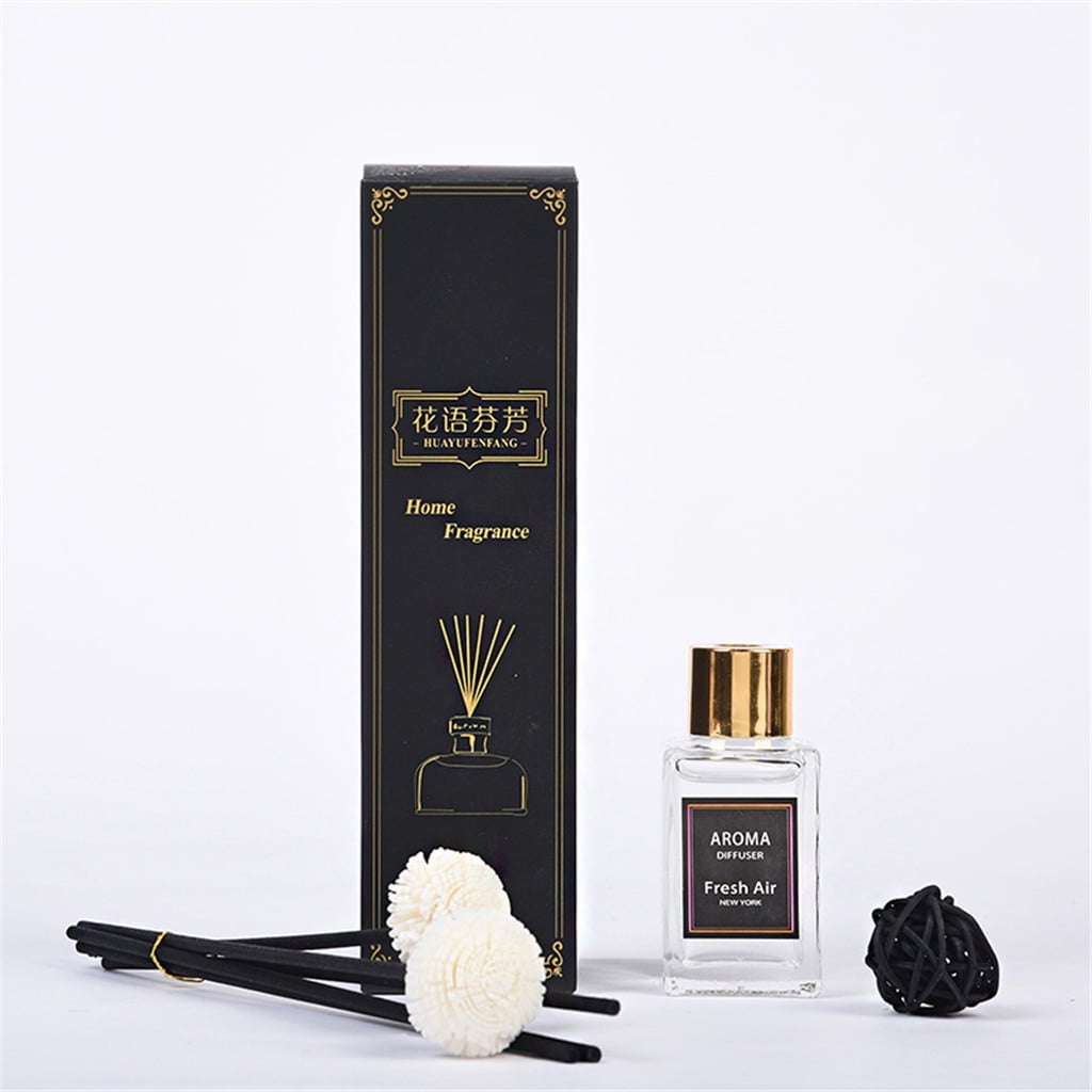 Desktop Decor Reed Oil Diffusers With Natural Sticks, Glass Bottle And