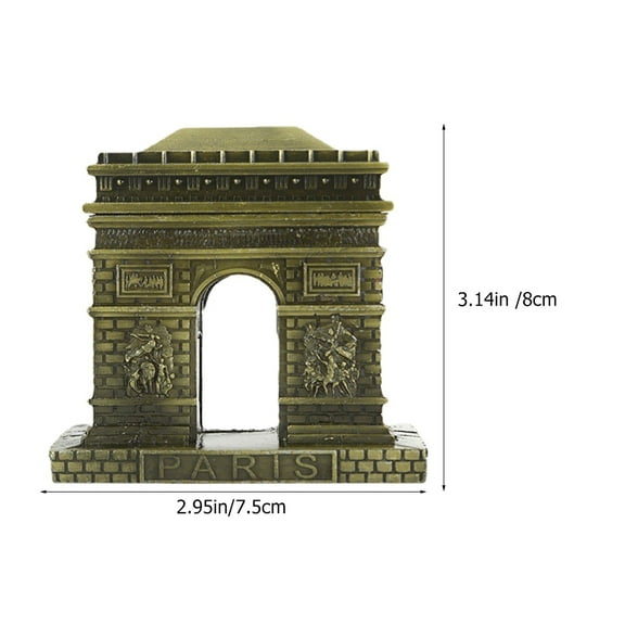 Vintage Alloy Triumphal Arch Desktop Ornament, Elegant Desktop Decor Model for Home and Office Decoration
