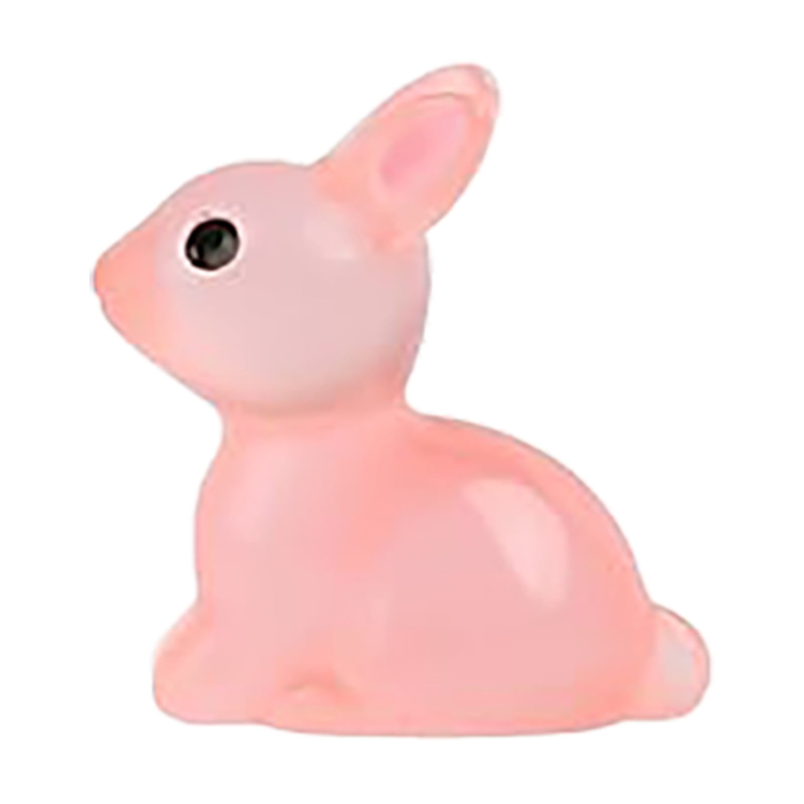 Resin Figure Rabbit Desktop Decoration 2025 Mini Glowing Rabbit Statue Light up Dark Resin ...