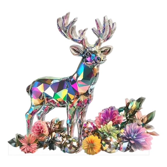 Desktop Decorative Sign Stained Animal Glass Gifts for Women Friends Coworker Funny Acrylic Desk Decoration Sign for Home Office Decor 8 Inch