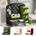 thumbnail image 1 of Desktop Desk Organizer with Drawers and Pegboard Hooks, Plastic Desktop Storage Rack for Office Supplies, Study Table, Makeup and Small Accessories, 1 of 6