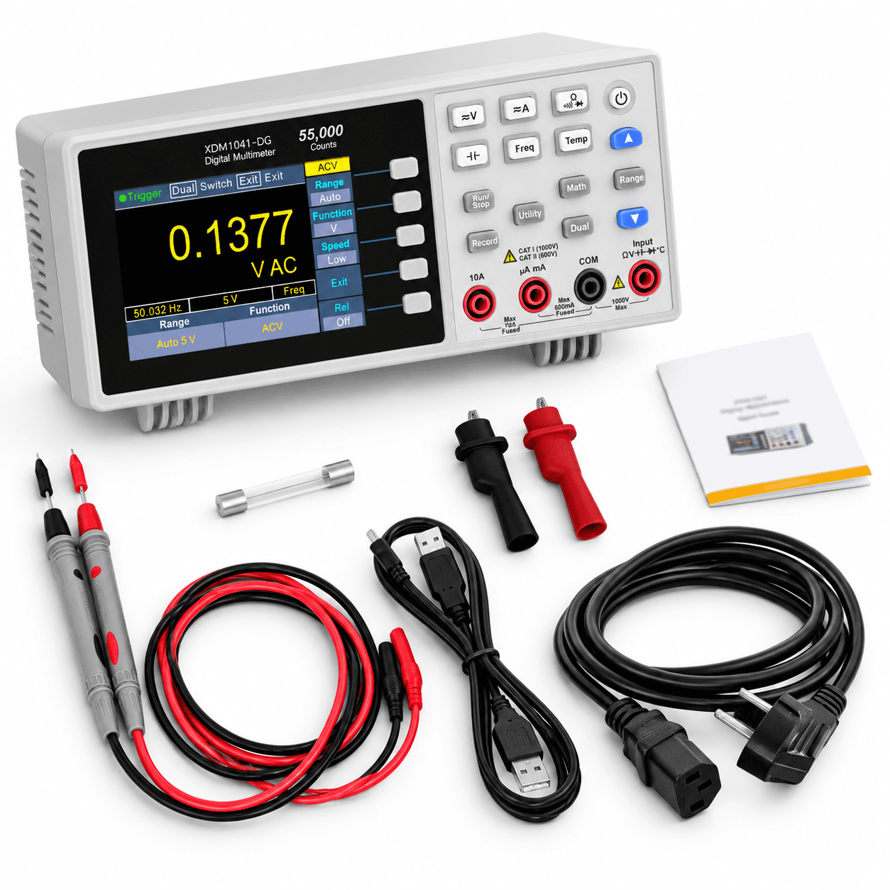 Desktop Digital Multimeter, Portable Mini with 3.5-inch LCD Display ...