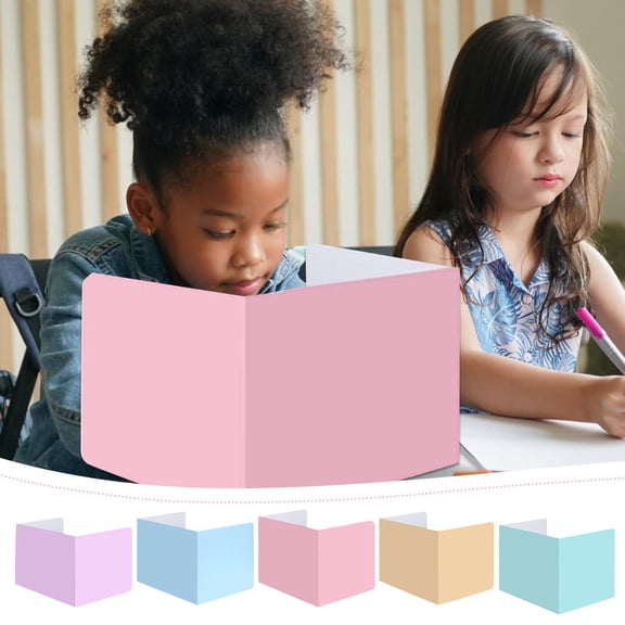 Desktop Divider Set, Classroom Desk Dividers, Testing Dividers for Classroom, Student Desk Dividers, 5 Pack 16X12X12 Inch Pastel Solid Paper Anti-Splash Partitions Back to School