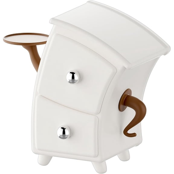 Desktop Drawer Jewelry Cabinet - Decorative Mini Storage Box with Tray, Novelty Tiered Organizer for Hair Accessories, Trinkets, Vanity, Bedroom Dressing Table(RL 1 PC)