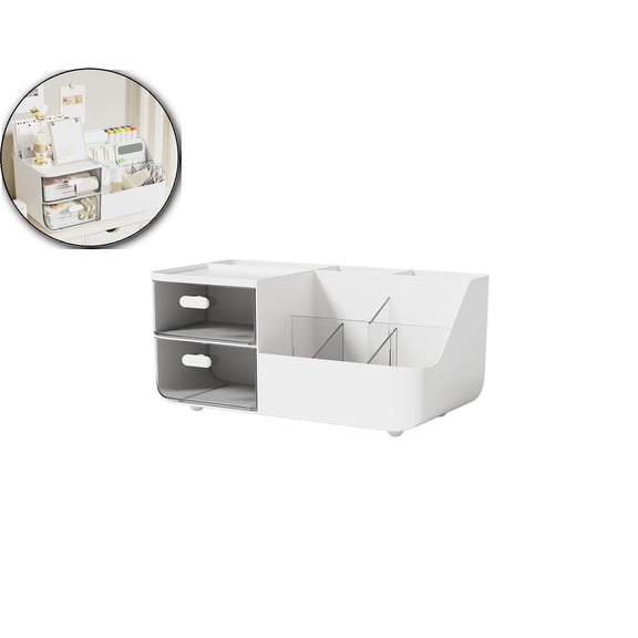 Desktop Drawer Organizer, Transparent Stationery Sorter, Multifunctional Desk Tidy for Home Office Use