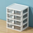 thumbnail image 1 of Desktop Drawer Storage Box, Clear Stackable Cosmetic and Stationery Organizer with Smooth Pull-Out Drawers, Space-Saving Desktop Organizer for Office Desk Vanity Bathroom Storage, 1 of 6
