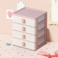 thumbnail image 1 of Desktop Drawer Storage Box, Clear Stackable Cosmetic and Stationery Organizer with Smooth Pull-Out Drawers, Space-Saving Desktop Organizer for Office Desk Vanity Bathroom Storage, 1 of 6