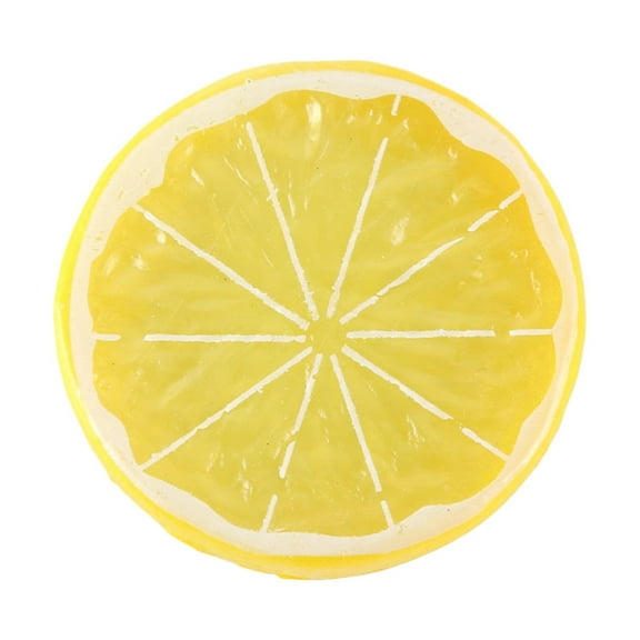 Desktop Dress Up, Fall Decor - Dienrx Imitation Slice Slices Fruit Model Plastic Ornaments Artificial Faux Table Decorations, A Fake Lemon Slice