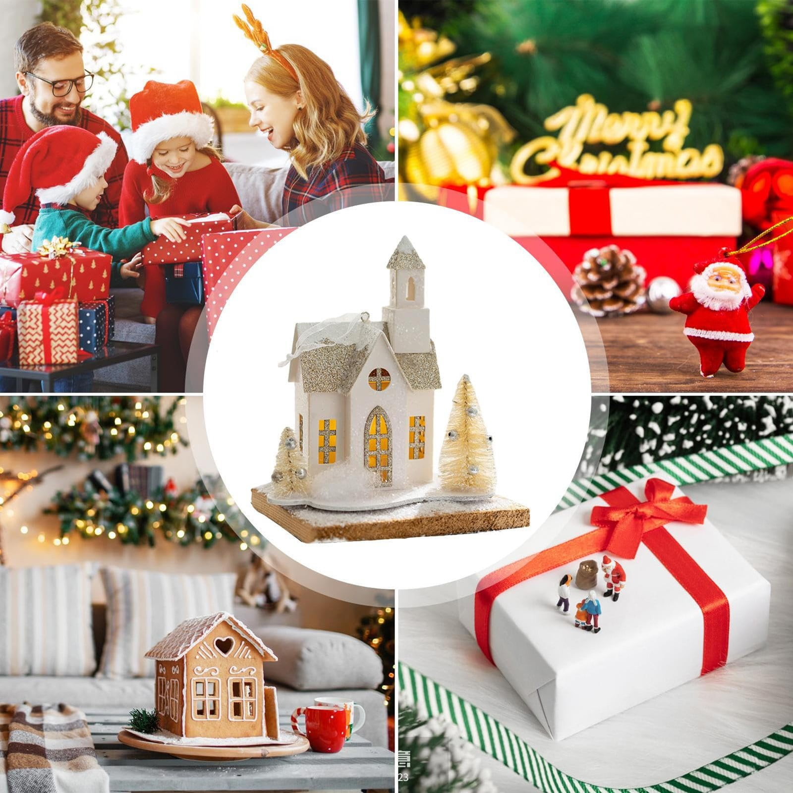 Desktop Dress Up Lowprice! Hanzidakd Christmas VillageHouses Light Up