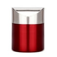 thumbnail image 1 of Desktop Dustbin Small Trash Can Stainless Steel Bin 1.5 L Swing Lid Fit for Bathroom Kitchen Countertop Car Office Desk, 1 of 14