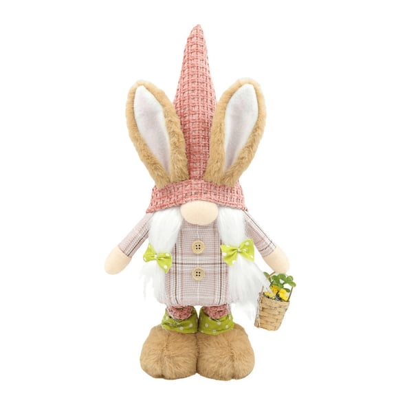 Desktop Easter Bunny Figurine For Desktop | Elegant Seasonal Bunny Ornament For Home Desk Theme Creative Fun Easter & Ramadan Home Desktop Ornament Decor Pink 48.5x17x7cm