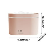 Desktop Evaporative Humidifier, 800ml Capacity, Dual Nozzle Mist, Usb Powered, Led Light Aroma Diffuser, for Home , Quiet Operation, Portable Design, Aesthetic Night Light, Ihhxbz | Plastic
