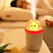 Desktop Evaporative Humidifier, Home Aromatherapy Diffuser, 300ml Capacity, LED Night Light, for Bedroom/Studio, Portable Design, White Plastic, Quiet Operation, Aromatherapy Spray, Air Soulcaz
