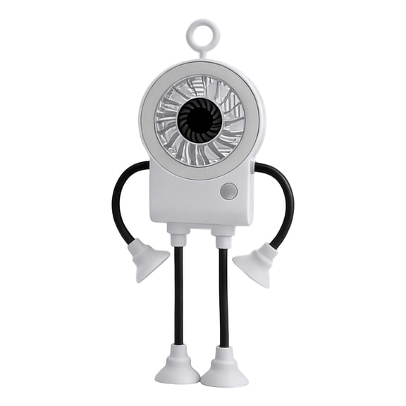 Desktop Fan for Home and | Portable Personal Desk Fan with Strong Airflow | Rechargeable Battery Powered Flexible Bendable 4-Leg Base Silicone Suction Cup for Stable Positioning on Desk