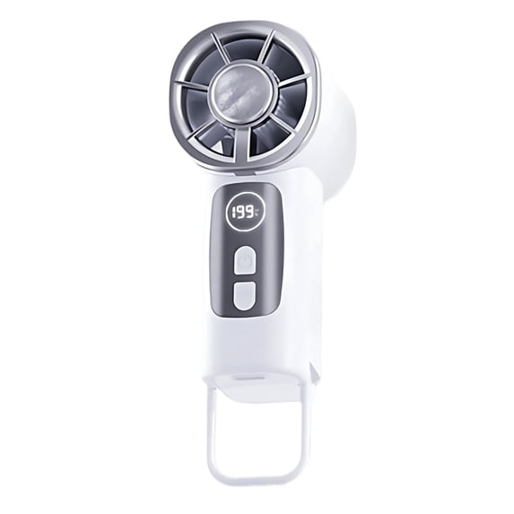 Desktop Fan Palm High-Speed Mini Fan 199-Speed Digital Display Clip Hands-Free Cooling Fan for Outdoor Work