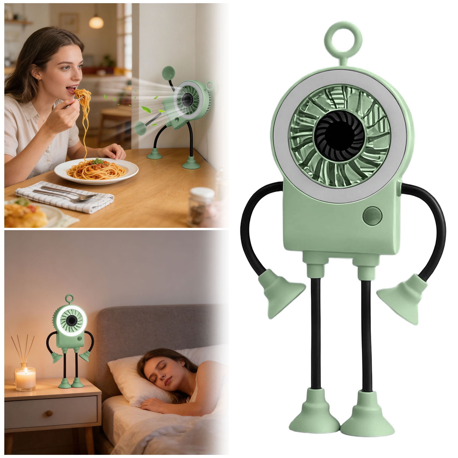 Desktop Fan, Personal Desktop Fan with Strong Airflow Rechargeable ...