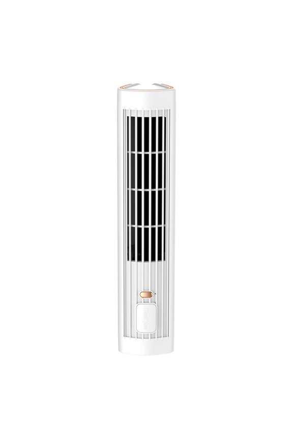Desktop Fan, Silent USB Rechargeable Tower Fan, Remote Control Vertical Table Fan with Magnetic Levitation Motor 3 Speed Modes, White