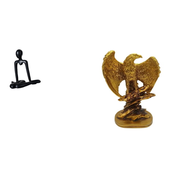 Desktop Figurine Abstract Thinker Sculpture Resin Artwork Creative Ornament for Home Bedroom Office