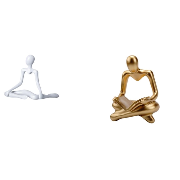 Desktop Figurine Abstract Thinker Statue Ornament Resin Material for Home Office Bedroom Decoration Gift