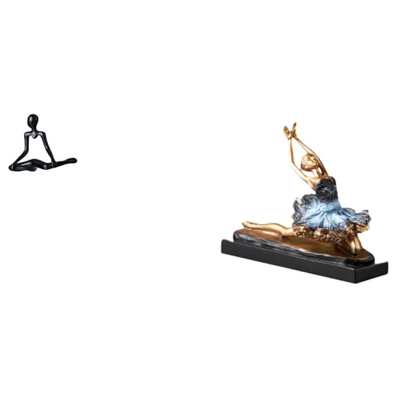 Desktop Figurine Ballet Dancer Statue Thinker Abstract Sculpture Smooth Resin for Entrance Bedroom Housewarming