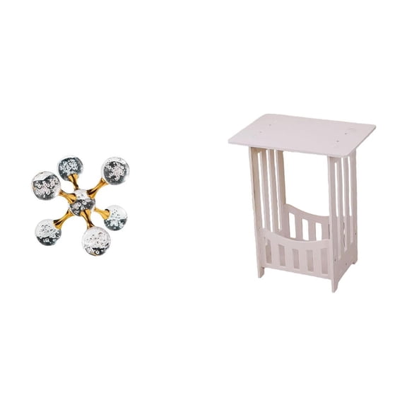 Desktop Figurine Bubble Sphere End Table Glass Material for Bedroom Office Shelf Living Room Decoration