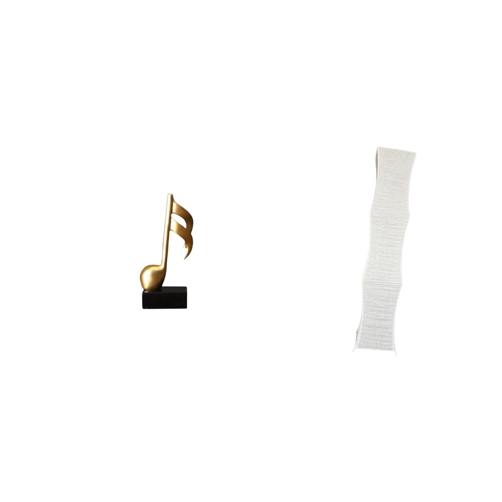Desktop Figurine Music Note Sculpture Floor Lamp Shade Resin Material for Living Room Office Bedroom Decoration