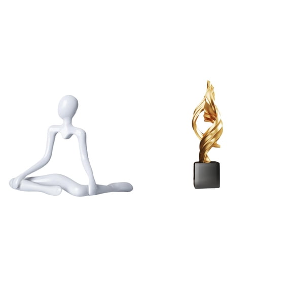 Desktop Figurine Thinker Abstract Sculpture Art Statue Resin Material for Home Office Bedroom Decoration