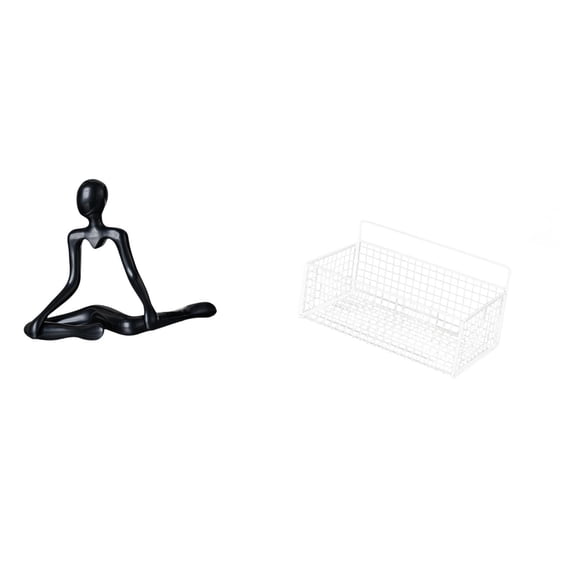 Desktop Figurine Thinker Sculpture Wall Organizer Iron Material Suits Home Office Bedroom Decor