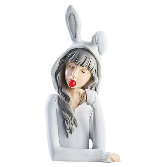 Desktop Figurines Realistic Livingroom Ornaments Desktop Centerpiece White