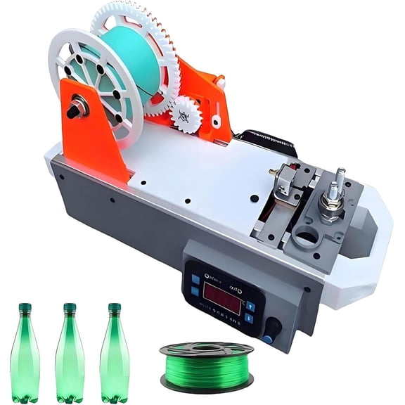 Desktop Filament Maker Machine, Upgraded 3D Printer Extruders, Recycled PET Bottle Recycler W/Digital Display Temperature, Speed Adjustable For Families, DIY Makers