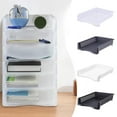 thumbnail image 1 of Desktop File Box Organizer Stackable Laminated Paper Rack and Storage Tray for Home Office Documents, 1 of 9