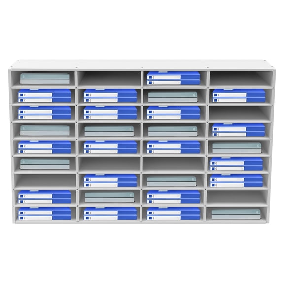 Desktop File Organiser with 36 Compartments, 176 lbs Load Capacity, PVC Board Construction, Scratch and Moisture-Resistant, Easy to Assemble, Ideal for Office Storage