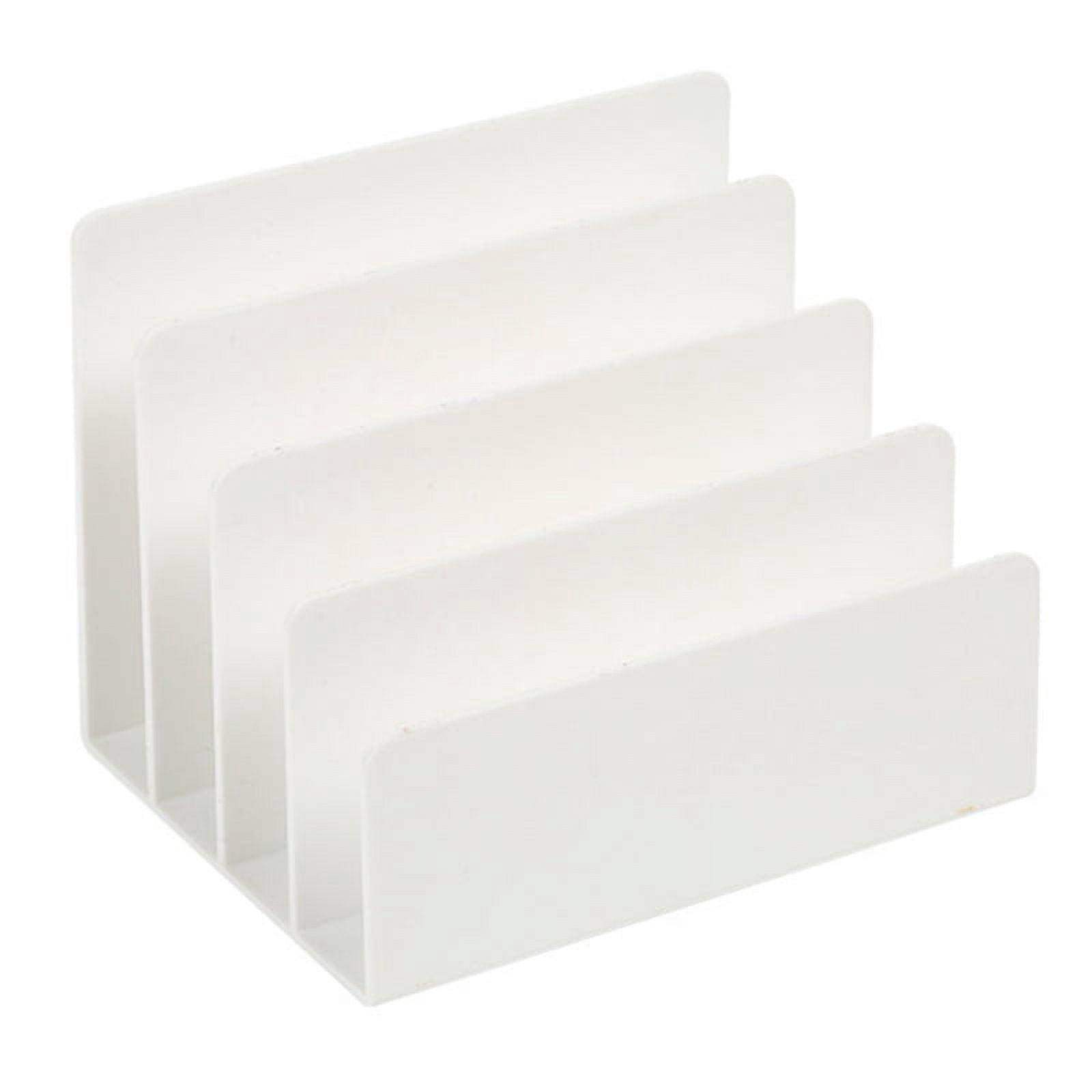 Desktop File Organizer, 4 Partition Desk Storage and Accessories Folder Sorter for Mail Stationery Electronics