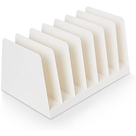 Desktop File Organizer, Mail Organizer, 7 Compartments Office File Sorter, for Easy access to your files, Invoices, Letters and more - 4.5" Height x 8.8" Width x 5.5" Depth - White, Eco-Friendly$$