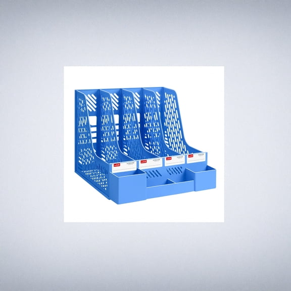 Desktop File Organizer Rack, Heavy-Duty Mesh Document Holder Tray, Multifunctional Paper Letter Sorter Stand for Office Home Study
