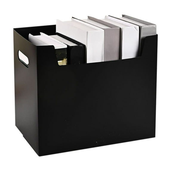 Desktop File Organizer,Small Storage Box,Cardboard File Folder Organizer,Collapsible File Box,Hanging File Organizer for Letter Size,Portable File Box with Handle,Only Box