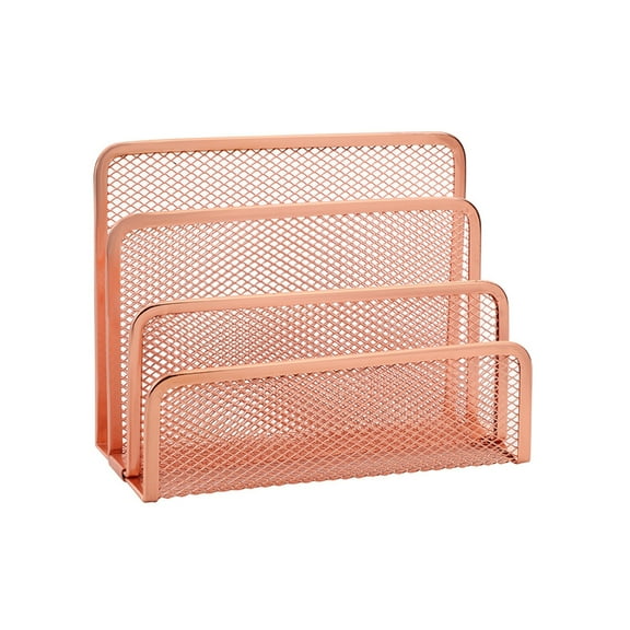 Desktop File Organizers 3 Slot Metal Mesh Magazine Stand Mail Stand for Desk