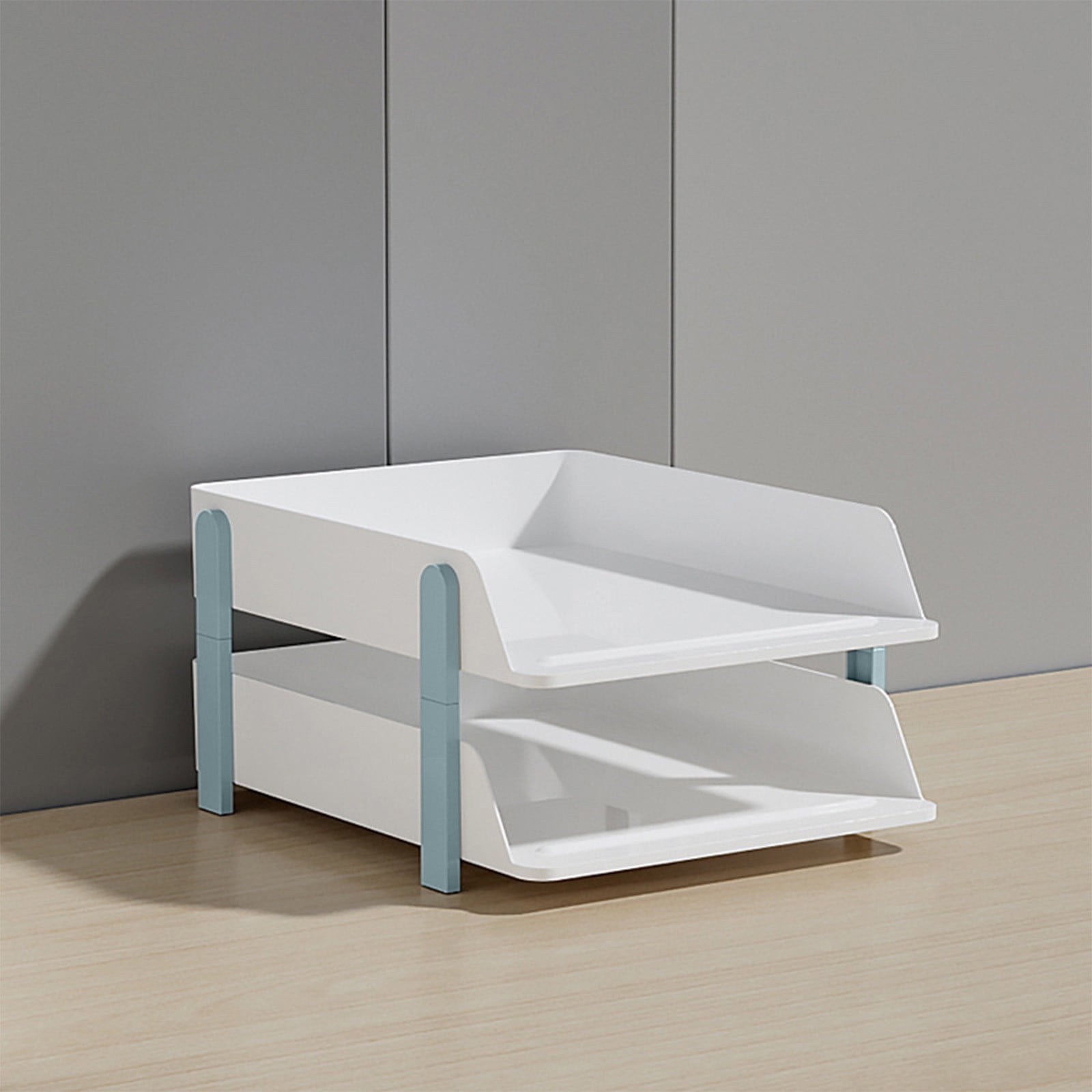 Desktop File Storage Rack 2 Layer File Folder Holder,Data Sorting