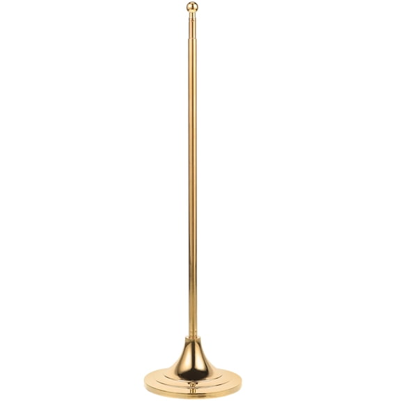 Desktop Flag Display Stand with Adjustable Pole and Stylish Golden Stainless Steel Finish