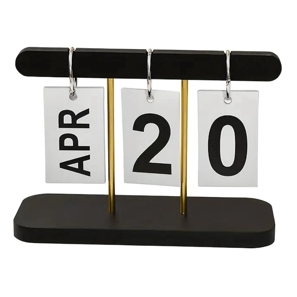 Mini Date Display Desktop Flipping Permanent Calendar With Date Month Displays For ...